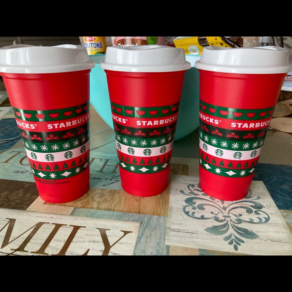 3 Brand New 2020 Starbucks Holiday Cups